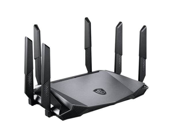 MSI RadiX AX6600 WiFi 6 Tri-Band trådlös router Gigabit Ethernet Tri-band (2,4 GHz / 5 GHz / 5 GHz) Svart