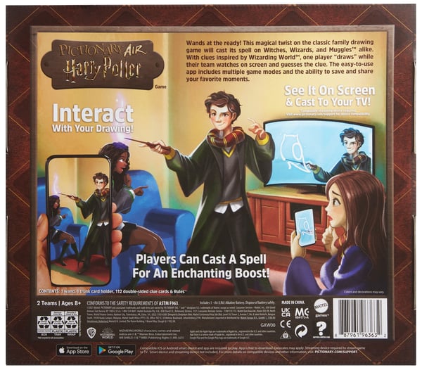 Mattel Games Pictionary Air Harry Potter Lautapeli Perhe