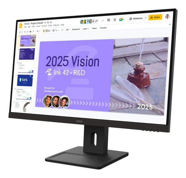 Lenovo ThinkVision E27Q-40 tietokoneen litteä näyttö 68,6 cm (27") 2560 x 1440 pikseliä Quad HD LCD Musta