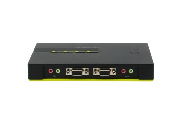 LevelOne KVM-0421 KVM-switchar Svart, Grön