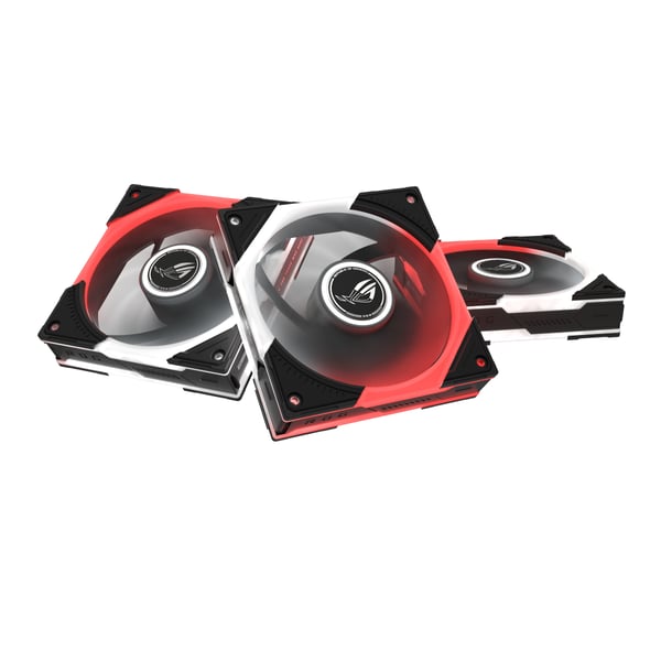 ASUS ROG Eurux GR120 ARGB Reverse Fan - Triple Pack Datorväska 12 cm Svart, Vit 3 styck