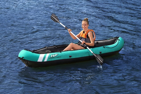 Bestway 65118 sports-kajak 1 person(er) Sort, Turkis Nylon, Polyvinylchlorid (PVC) Oppustelig kajak