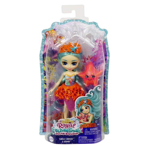 Royal Enchantimals OCEAN KINGDOM STARIA STARFISH och BEAMY-docka
