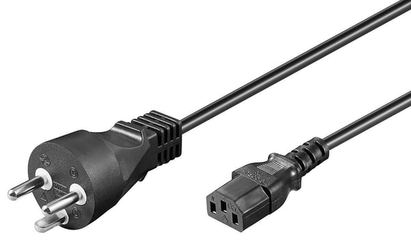 Microconnect PE120418R el-ledning Sort 1,8 m Strømstik type K C13 forbinder