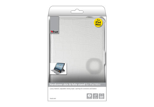 Trust Hardcover skin & folio stand f iPad Mini Vit
