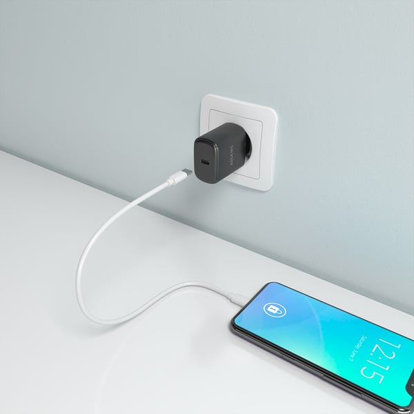 AISENS A110-0976 oplader til mobil enhed Digitalt kamera, Mobiltelefon, Laptop, Smartphone, Tablet, Universel Sort Vekselstrøm Hurtig opladning Indendørs
