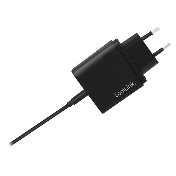 LogiLink PA0258 mobiililaitteen laturi Universaali Musta AC Pikalataus Sisätila