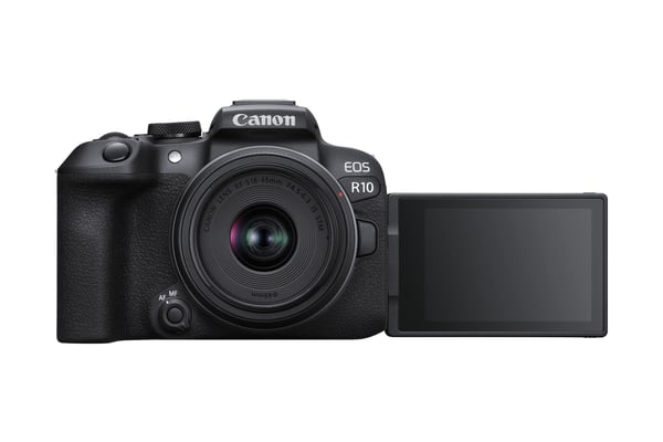 Canon EOS R10 + RF-S 18-45mm F4.5-6.3 IS STM MILC 24,2 MP CMOS 6000 x 4000 pixlar Svart