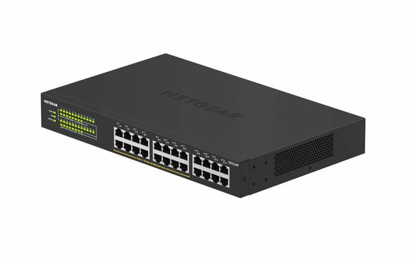 NETGEAR GS324P Ikke administreret Gigabit Ethernet (10/100/1000) Strøm over Ethernet (PoE) 1U Sort