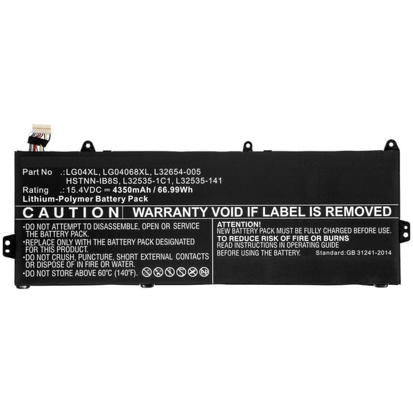 CoreParts Laptop Batteri til HP 66.99Wh 15.4V 4350mAh 66.99Wh Li-Pol 15.4V 4350mAh Sort til HP Notebook, Laptop Pavilion 15-cs1001la, Pavilion