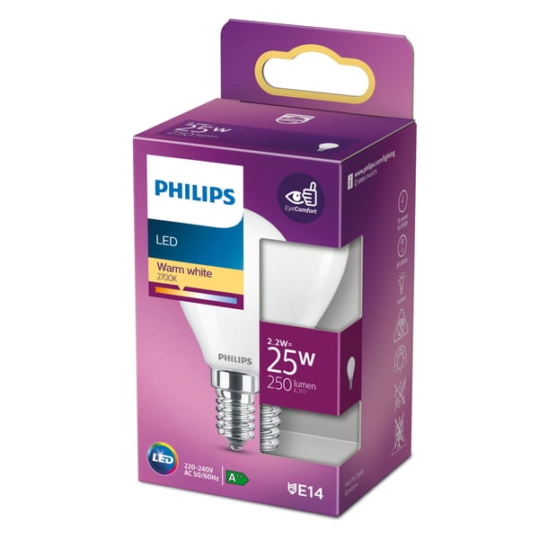Philips Filament kertepære, matteret 25 W P45 E14
