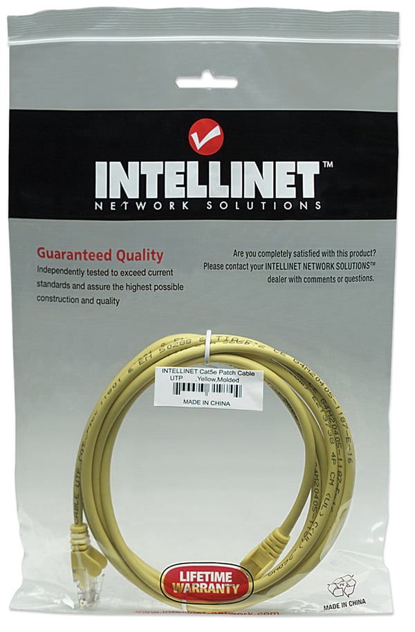 Intellinet Cat5e, UTP, 7.5m verkkokaapeli Keltainen 7,5 m U/UTP (UTP)