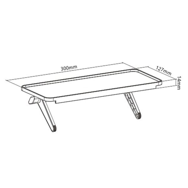 Techly ICA-DRS 902 av-udstyr hylde Sort Plast