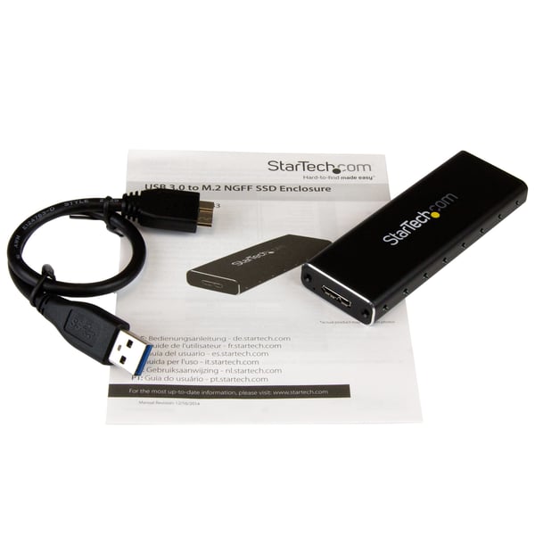 StarTech.com M.2 till SATA SSD-kabinett - USB 3.0 med UASP - externt kabinett