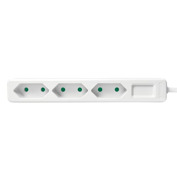 LogiLink LPS229 stikdåse 1,5 m 3 AC stikkontakt(er) Indendørs Hvid