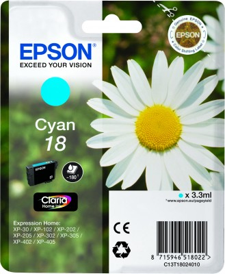 Epson Daisy Enkeltpakke, cyan 18 Claria Home Ink