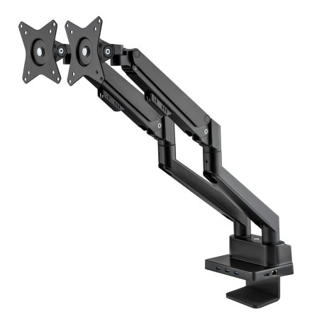 Manhattan 461887 skærmbeslag og -stativer 81,3 cm (32") Skrivebord Sort