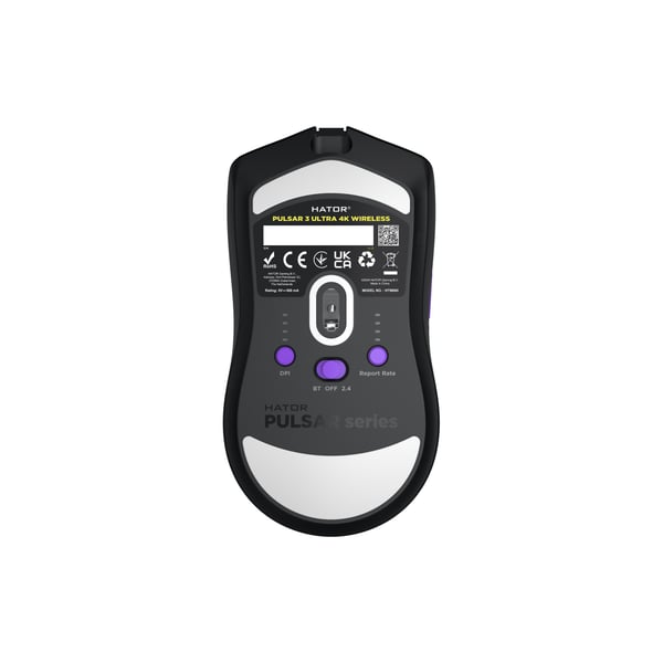 HATOR Pulsar 3 ULTRA 4K Wireless hiiri Pelaaminen Oikeakätinen RF Wireless + Bluetooth + USB Type-A Optinen 30000 DPI