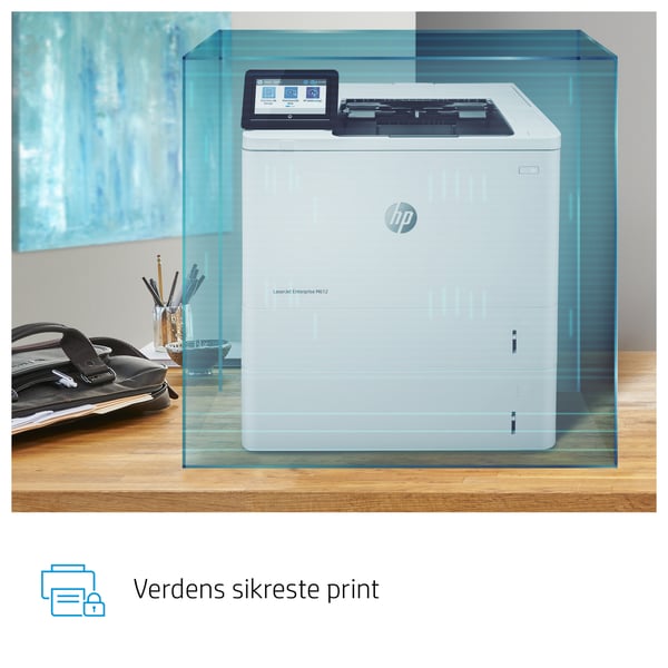 HP LaserJet Enterprise M612dn Sort og hvid Printer, Kun ethernet; Dupleks