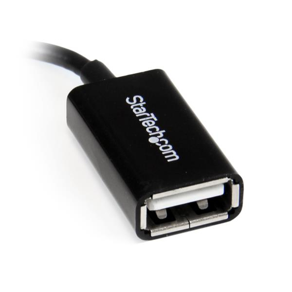 StarTech.com UUSBOTGRA USB-kabel USB 2.0 0,127 m Micro-USB B USB A 0,48 Gbit/sek. Sort