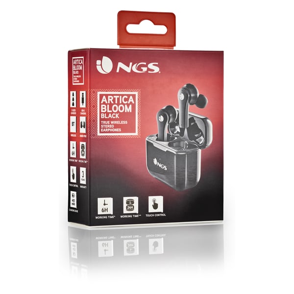 NGS ARTICA BLOOM Kuulokkeet Langaton In-ear Puhelut/Musiikki USB Type-C Bluetooth Musta
