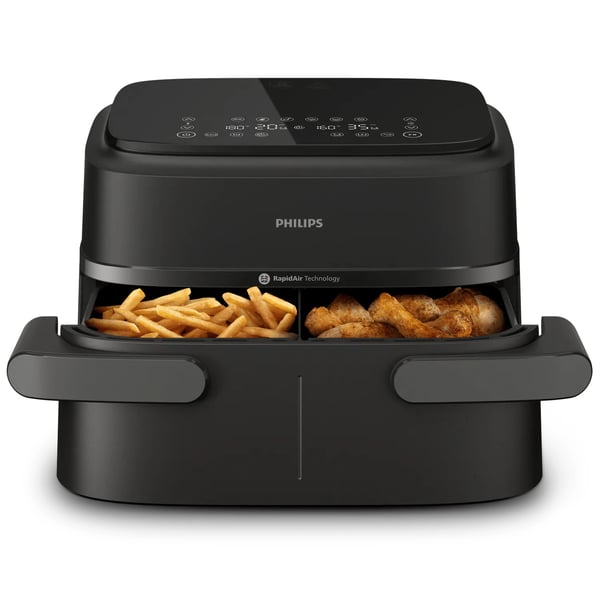 Philips 1000 series NA154/00 rasvakeitin Kaksois 7,1 L Erillinen 2450 W Kuumakiertoilmakypsennin Musta