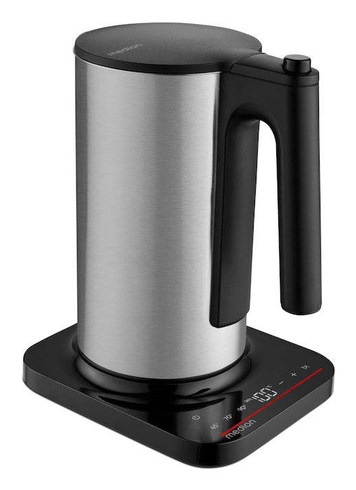 MEDION MD 12106 elkedel 1,5 L 2200 W Sort, Rustfrit stål