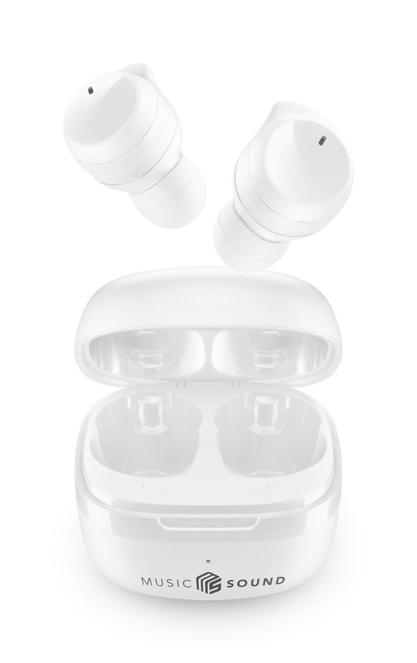 Music Sound 8018080467837 Headset True Wireless Stereo (TWS) I ørerne Opkald/musik Bluetooth Hvid