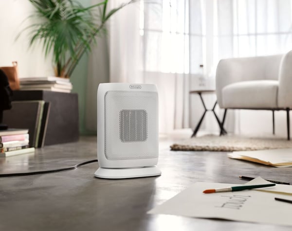De’Longhi HFXR40T20WB varmeapparat Indendørs Hvid 2000 W Blæser med elektrisk områdevarmer