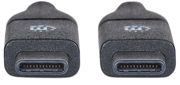 Manhattan 353526 USB-kabel USB 3.2 Gen 2 (3.1 Gen 2) 1 m USB C 10 Gbit/sek. Sort
