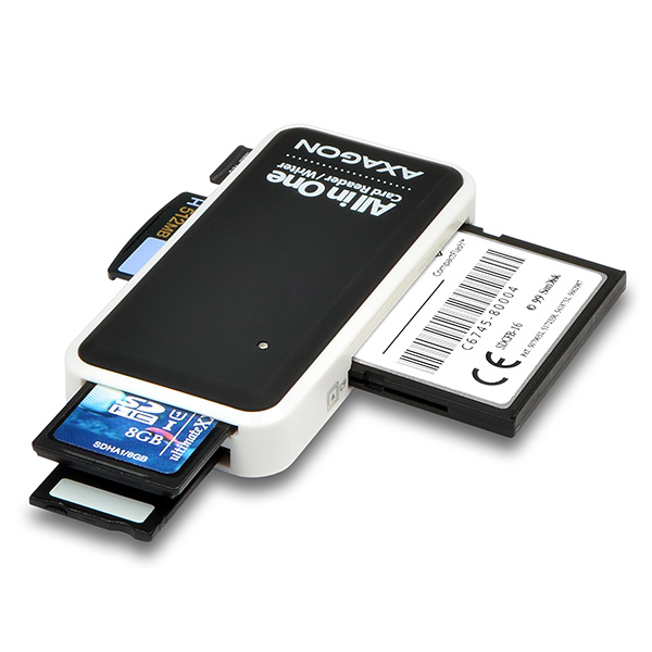 Axagon CRE-X1 kortläsare USB 2.0 Svart, Vit