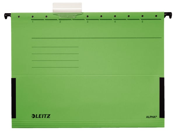 Leitz Alpha hängmapp Kartong, Metall A4 Grön 5 styck Leitz Alpha hängmapp Kartong, Metall A4 Grön 5 styck