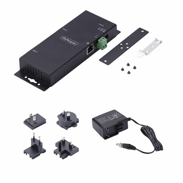 StarTech.com 2P Seriel til Ethernet Adapter, IP LAN til RS232 DB9 Konverter