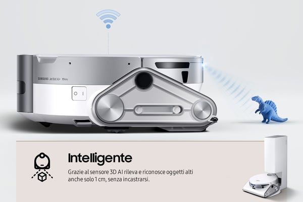 Samsung Jet Bot AI+ Sølv, Hvid