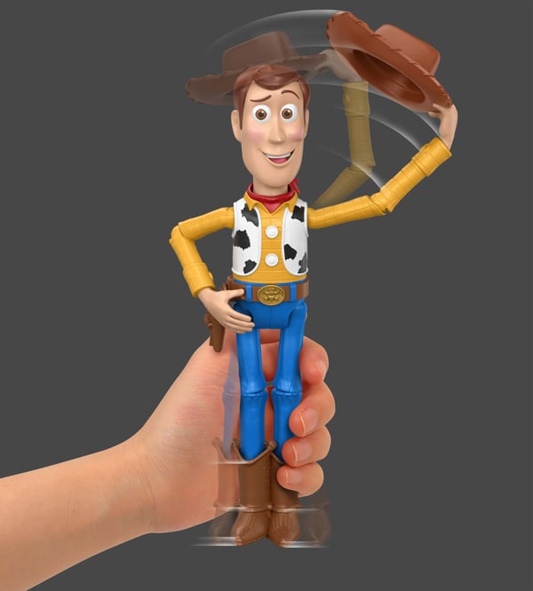 Disney Pixar Disney og Pixar Toy Story 5 Howdy Partner Woody-figur i stor skala, 30 cm bevægeligt legetøj, hat der kan tippes