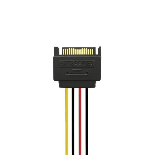 AISENS A131-0353 SATA-kabel 0,2 m SATA 15-stik 2 x SATA 15 stikben Sort, Rød, Gul