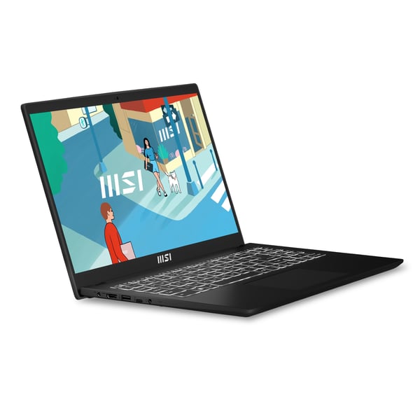 MSI Modern 15 B13M-448IT Intel® Core™ i5 i5-1335U Laptop 39,6 cm (15.6") Fuld HD 8 GB DDR4-SDRAM 512 GB SSD Wi-Fi 6 (802.11ax) Windows 11 Home Sort