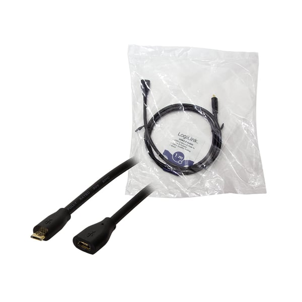 LogiLink CU0121 USB-kabel USB 2.0 1 m Micro-USB B 0,48 Gbit/sek. Sort