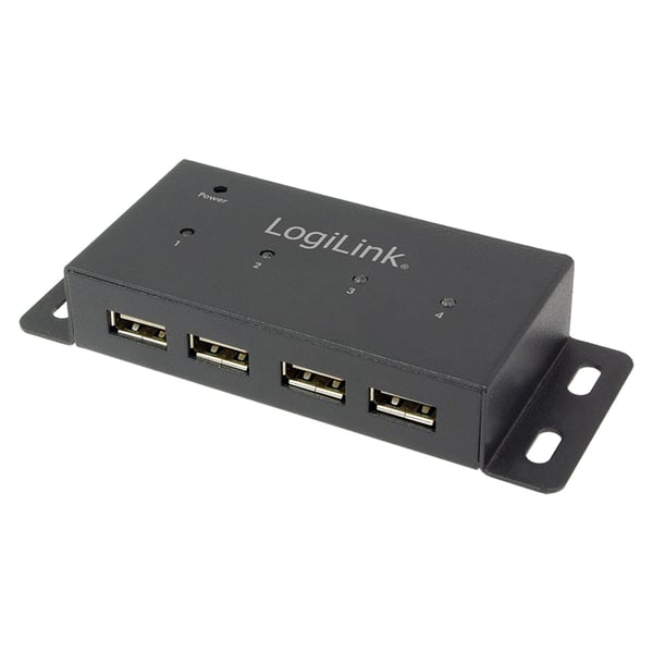 LogiLink UA0141A gränssnittshubbar 480 Mbit/s Svart