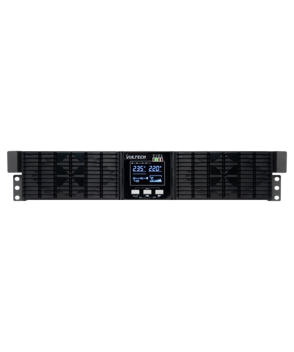 Vultech GS-1KVAS-RK UPS-virtalähde Taajuuden kaksoismuunnos (verkossa) 1 kVA 1000 W 8 AC-pistorasia(a)