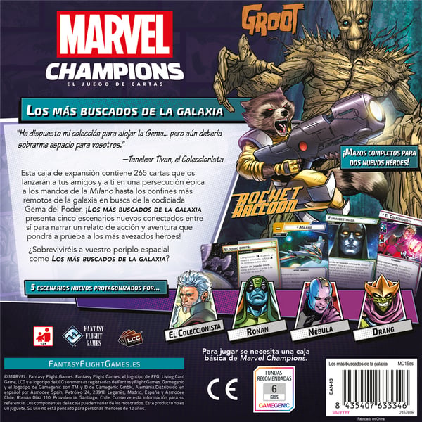 Asmodee Marvel Champions MC16ES sällskapsspel Tillägg till kortspel Samlarspel