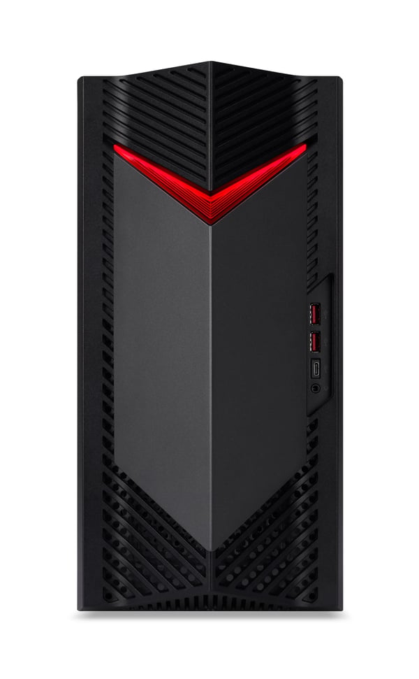 Acer Nitro 50 (N50-660) Intel Core Ultra 7 265F 32 GB DDR5-SDRAM 1 TB SSD NVIDIA GeForce RTX 5060 Windows 11 Home Skrivbord PC Svart, Röd