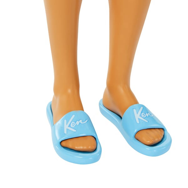 Barbie Blond Ken-docka med badbyxor och tillbehör med strandtema