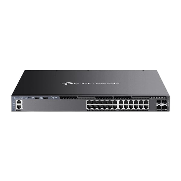 TP-Link Omada SG6428XHP netværksswitch Administreret L3 Gigabit Ethernet (10/100/1000) Strøm over Ethernet (PoE) 1U Sort TP-Link Omada SG6428XHP netværksswitch Administreret L3 Gigabit Ethernet (10/100/1000) Strøm over Ethernet (PoE) 1U Sort
