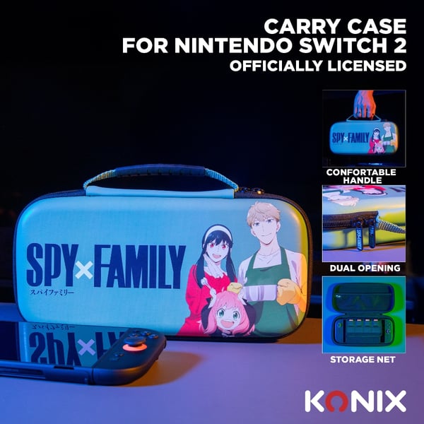 Konix 2849000009 väskor för bärbara spelkonsoller budväska Nintendo Grön