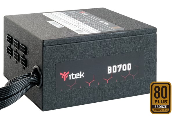itek BD700 virtalähdeyksikkö 700 W 24-pin ATX ATX Musta