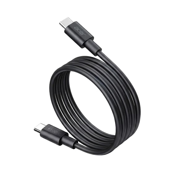 Acer 67W PD Oplader - EU Stik - 100W USB-C Kabel - Sort R