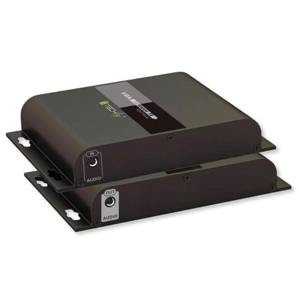 TECHly VGA HDbitT -jatke IR 3D:llä Cat.6-kaapelin kautta jopa 120 m