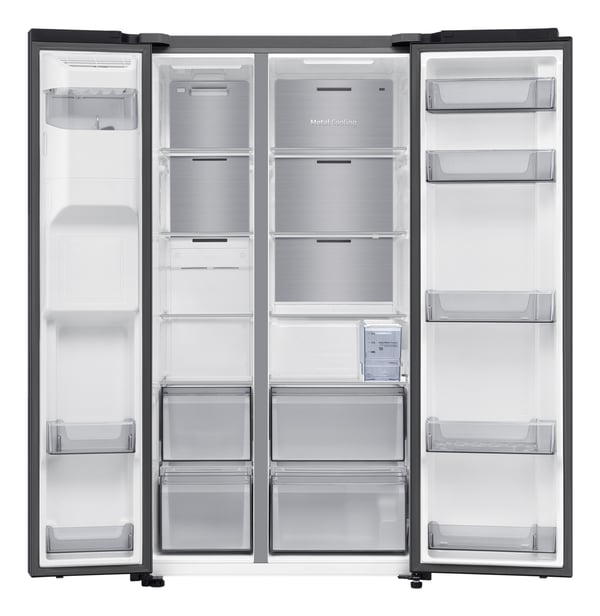 Samsung RS70F65KDF Kombinerad kyl/frys side-by-side Fristående 640 l Svart