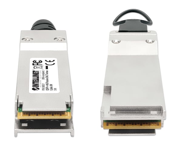 Intellinet 508537 InfiniBand og fiberoptisk kabel 3 m QSFP+ Sort, Sølv